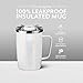 BrüMate Toddy - 16oz 100% Leak Proof Insulated Coffee Mug with Handle & Lid - Stainless Steel Coffee Travel Mug - Double Walled Coffee Cup (Glitter White)