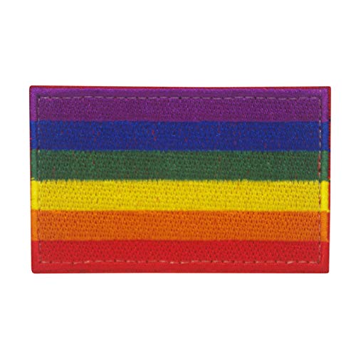 COBRA Tactical Solutions Gay Pride LBGTQ Bandiera Arcobaleno Ricamata Toppa militare Patch Gancio e Anello per Airsoft Paintball, per Abbigliamento tattico Zaino