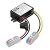 Transformador 8-40v a 5v, Convertidor DC 12V a DC 5V(Acepta entradas DC 8-40V) 5A 25W con Fusible a Prueba de Agua Y Bloque de Terminal Rápido de Resorte, para Electrónica de Automóvil Camión.