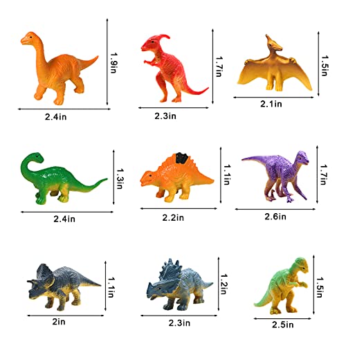 Newmemo Dinosaur Cake Topper 26Pcs Dino Cake Cupcake Toppers With Dinosaur Eggs Leaves Trees Cake Decorations Mini Dinosaur Figure Toy For Dinosaur Roar Birthday Baby Shower Jungle Safari Wild Party-B #TOP2