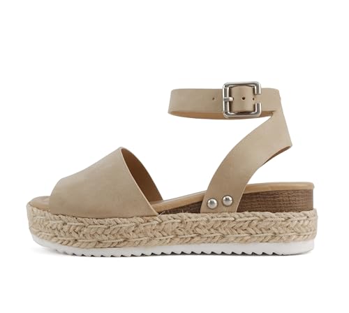 Image of Soda Little Kids /Children /Girls Topic-IIS Espadrille Flatform Wedge Open Toe Sandals