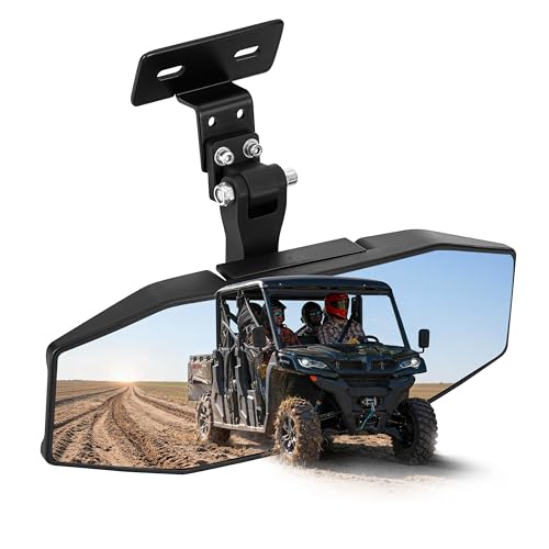 ZIDIYORUO Upgreaded UTV Rearview Mirror Compatible with CFMOTO UFORCE 1000/1000 XL & Polaris Ranger 1000 XP 900 XP 500 570 / Crew Solid Stable & Wide View Convex Uforce Center Rearview Mirror