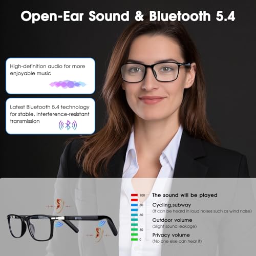 Image of 2026 Al Smart Glasses for Men Women - Bluetooth Translation Glasses with 164 Languages, Color-Change Lens, Music & Call, IP65 Waterproof, Free App,Audio Glasses for Meeting Driving Travel,Thin Temples