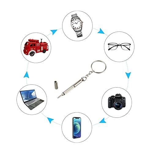 Buspoll Eyeglas Repair Screwdriver S2 Steel Multifunctional Screwdriver Keychain Tool For Eyeglass Sunglasses Electronics #TOP5
