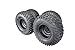 22x11.00-10 with 10x7 Matte Black Wheels for Golf Cart (Set of 4)