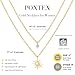Poxtex Gold Sun Star Pendant Necklace for Women, Dainty Small Diamond Choker 14K Plated Simple Cute Necklaces Non Tarnish Waterproof Jewelry Gifts