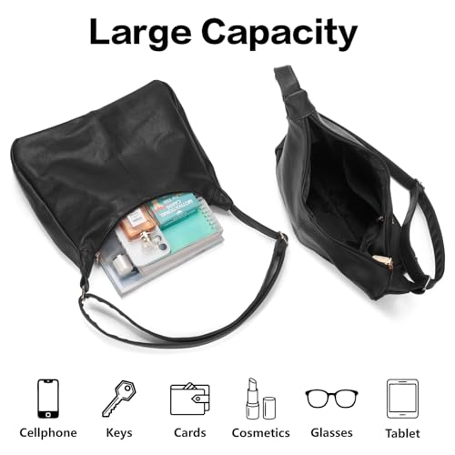 Bolso Hobo Tote para Mujer de Cuero Vegano Plegable miniatura 4