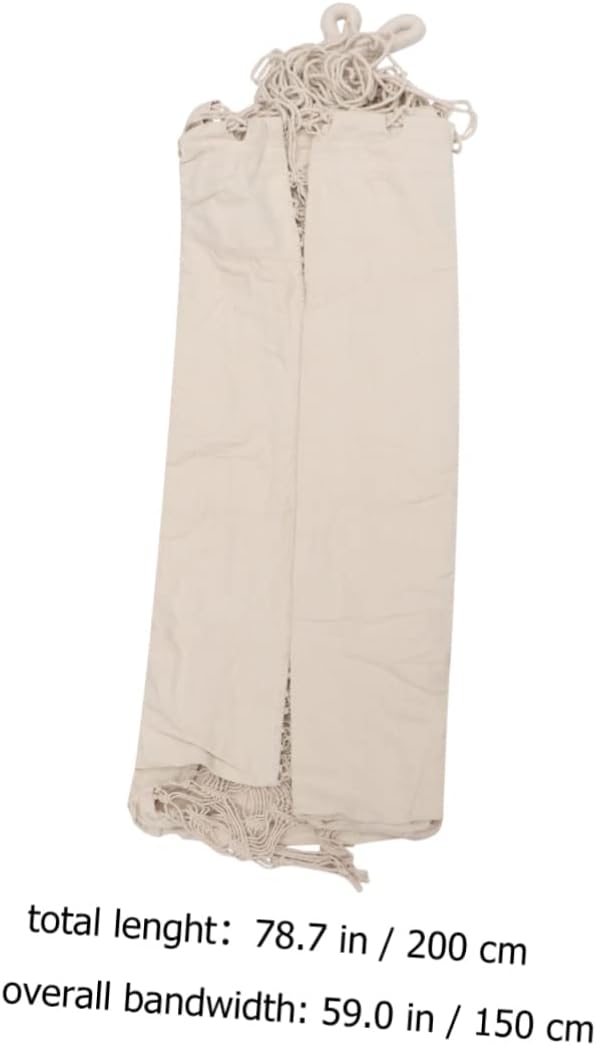 1pair Garden Tassel Hammock Swing Double Canvas Hammock for Camping and Hiking Storage Bag and Hanging Rope Chic Outdoor Swing Chair for Relaxation