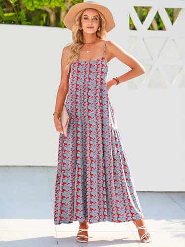 Image of ANRABESS Women Summer Casual Loose Sleeveless Sundress Spaghetti Strap Flowy Boho Linen Beach Vacation Maxi Long Dress