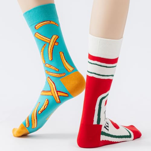 Image of 2 Pairs Cartoon Animal Crew Socks Fun Cotton Mid Calf Socks for Women