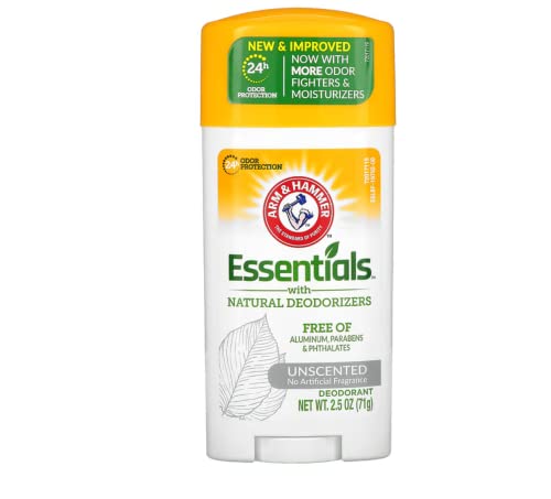 ARM & HAMMER Essentials Natural Deodorant Unscented 2.50 oz (Pack of 2)