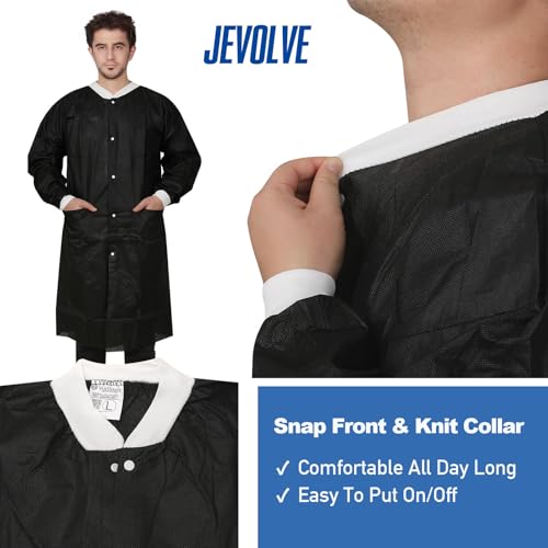 Image of Dental Disposable Lab Coats | Durable SMS 45g Soft Knit Cuffs & Collar With 3 Pockets