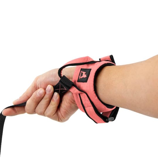 Image of Gooby Ripstop Z Wristband Surfer Leash, Pink, 6 FT | Hands-free wristband; Ripstop scratch-resistant; 6 ft; Adjustable hook-and-loop fastener; Match your harness