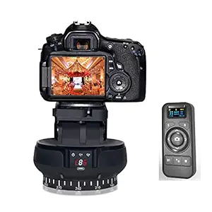 Mcoplus YT1200 Intelligent Rotation Remote Control Pan Tilt Head, Automatic Motorized Rotating Panoramic Head for Cameras/Smartphones (Limited Weight Under 1kg)