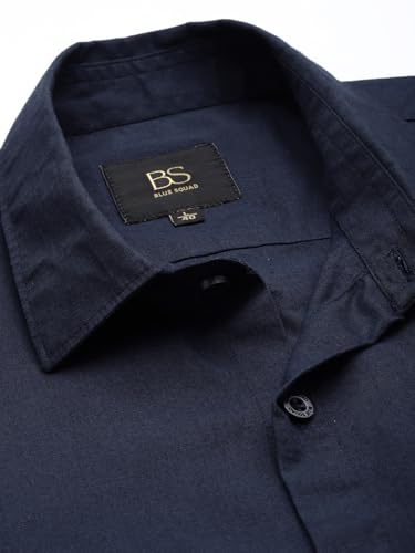Image of Men's Cotton Linen Solid Shirt | Slim Fit Full Sleeve Casual Shirt | Lightweight | Breaethable | Stylish