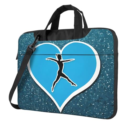 Sac à bandoulière pour ordinateur portable I Love Gymnastics du lycée aux entraînements