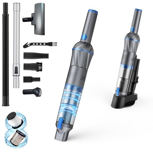 Image of Stick Handheld Vacuum Cordless, Powerful Suction with Lightweight, Portable Rechargeable with Multi-Nozzles One-Touch Empty Dust Cup, HEPA Filter Vacuum for Home Pet Hair Car Office (VA004)
