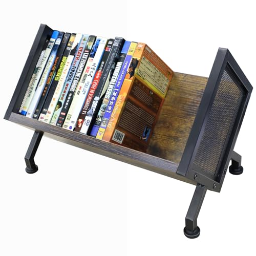 PUTNATRUE DVD & CD Storage Rack, Blu ray Storage Shelve Holds Up To 28 DVD Cases, High-Capacity Media Holder also Used for CDs, Video Game, Vhs Taps, Desktop organizer at Home Or Office