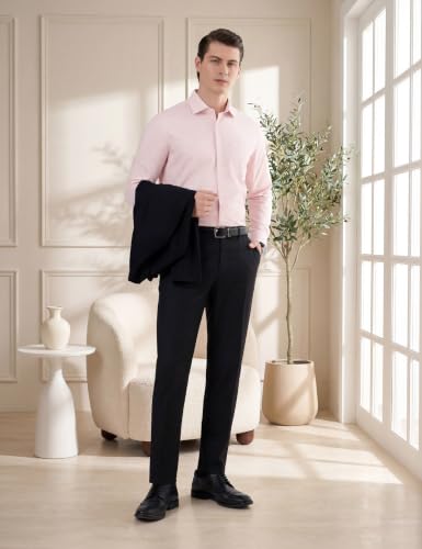Image of Symbol Premium Men's 100% Cotton Formal Shirt | Textured Self Design | Regular Fit | Taped Construction | Available in Plus Sizes