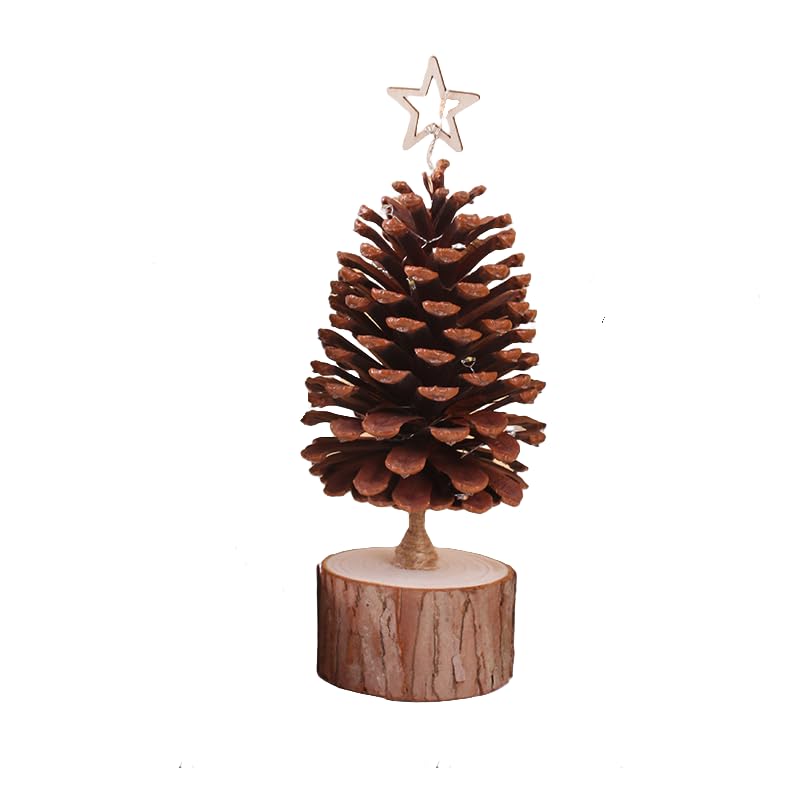 Veilleuse en bois LED déco table chambre et grande pomme de pin