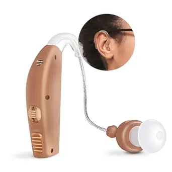 MSA PRO Sound Amplifier, Amplifies Sound by 30 Times, Up to 20 Hours Continuous Use, Lightweight, Nearly Invisible, Adjustable Volume, Fast Charging, Brown, 1ct