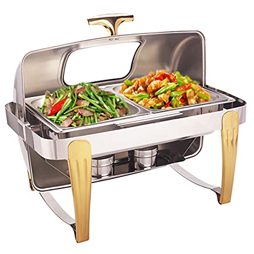 Chafer Aus Edelstahl, Rechteckige Chafing Dish Chafers Und Buffetwärmer Sets Mit Deckel, StrapazierfäHiges BuffetwäRmer…
