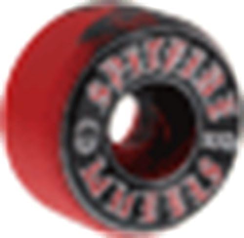 Spitfire Old English 53mm Black/Red 50/50 Swirl Wheels (Set Of 4)