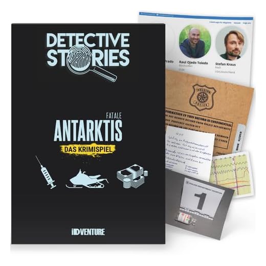 iDventure Escape Room Spiel - Detective Stories - Antarktis Fatale - Spannendes Detektiv Krimi Spiel für Erwachsene und Kinder ab 14 Jahren [1–6+ Spieler] - 2. Auflage