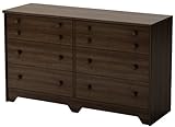 South Shore Popular Collection 6-Drawer Double Dresser, Moka