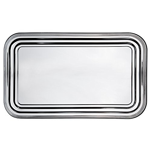 Foto von APS 3 x Partyplatte, Servierplatte, Serviertablett, Fischplatte, Obstplatte Metall - 53 cm x 32,5 cm