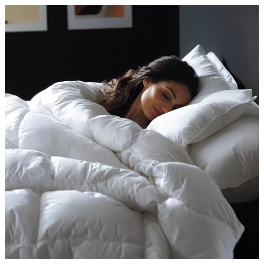 C&W Luxurious Siberian White Goose Down Comforter King Size/California King Duvet Insert Heavy Warmth for Winter 1200Thread Count Cotton Cover 750 Fill Power 60oz Fill Weight White Solid