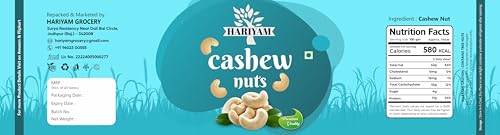 Image of Hariyam Box 100% Natural Premium Cashew Nuts /Kaju Whole Kernels - Crispy, Crunchy Kaju (1KG) - Diwali Gift Pack