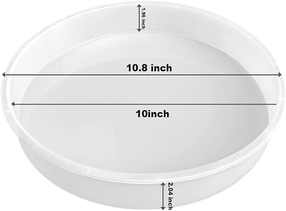 RESINWORLD 10 Round x 2 Deep Large Tray Mold, Shiny Silicone Tray Board Table Clock Mold for Epoxy Resin Casting, Floral Preservation Bouquet Resin Mold