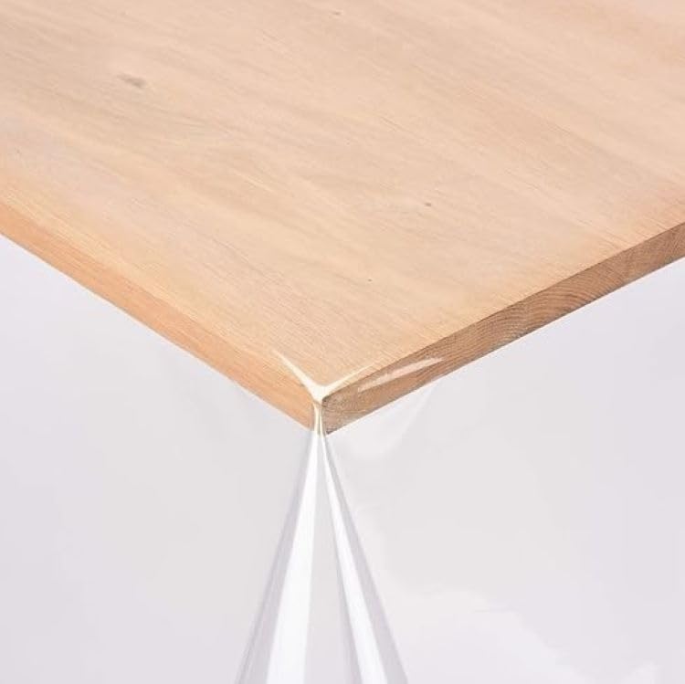 Nappe transparente ronde 138 cm pvc epais protecteur table basse salle a manger