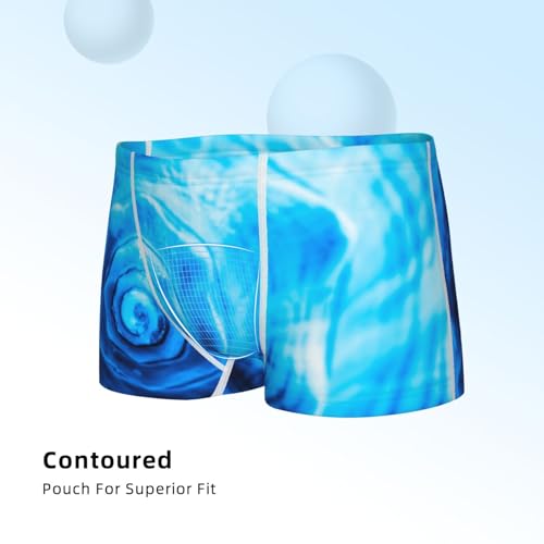 Boys' Cotton Boxer Brief Soft Underwear-Blue Shell4