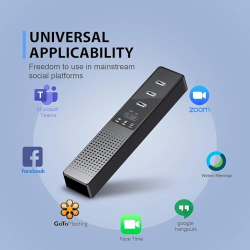 Cykvis 3 in 1 USB Computer Speaker with Microphone, PC Laptop Speaker with Mic for Smart Home Office and Online Study,360 Degree Enhanced Voice Pickup, Noise Reduction,Compatible with Zoom, Teams - Image 4
