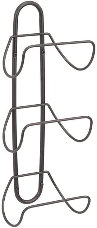 Decorative Metal 3-Level Wall Mount Towel Rack Holder and Organizer for Storage of Bathroom Towels, Washcloths, Hand Towels