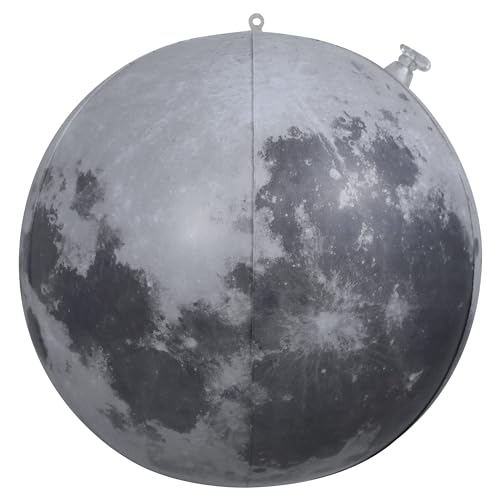Jet Creations Space Theme Inflatable Moon Ball, 12” After Inflated Earth’s Natural Satellite, Educational Toy, Beachball, Pool Fun, Party Decoration, Toys for Kids, VBS, Photo Prop, 1 pc
