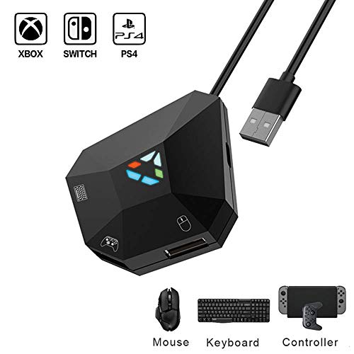 Megadream Keyboard and Mouse Converter for NS-Switch, USB Switch Wahlschalter, Keyboard and Mouse Adapter for PS4 / PS3 / Xbox ONE / 360 Console Series Converter, 1 Type-C & 3 Micro-USB - Image 3
