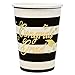 Gift Boutique 50 Count Graduation Party Cups Disposable 9 Ounce Paper Drinking Cup in Black and Gold Foil for Class of 2022 Congrats Grad Elegant Party Supplies Tableware Decorations