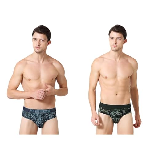 Image of Van Heusen Men Swift Dry Breathable Allover Print AIR Series Active Briefs - Available in Pack of 1 & 2