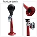 7 Inch Air for Mountain for Bike, Road for Bike, for ATV & for Leisure Vehicle – Loud Rhythmic Handlebar Cycling with cm Mouth, 21 cm Length, PVC/Galvanized Iron Construction(red)