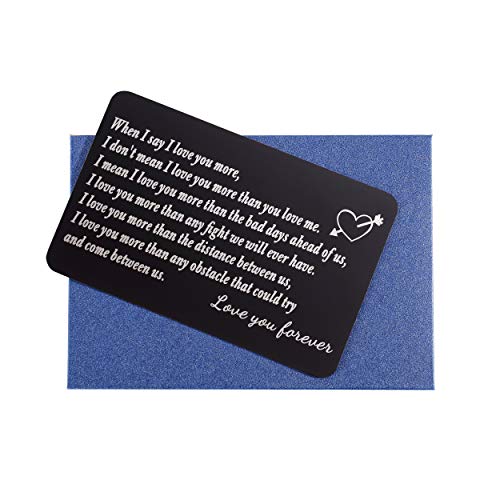 Personalized Engraved Wallet Card Insert for Husband Boyfriend - I Choose You - Romantic Custom Love Message Metal Card for Him from Wife Girlfriend for Birthday Christmas Valentines Anniversary Day3