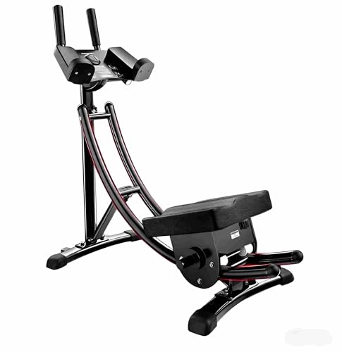 Ab Machine Foldable Ab Workout Equipment for Home Gym Core Strength Training Machine with Adjustable Resistance Ab Exercise Machine for Men & Women (Black)