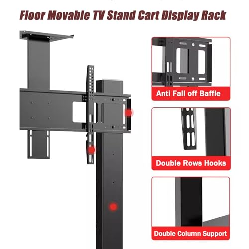 Soporte rodante para TV ajustable de hierro pesado miniatura 7