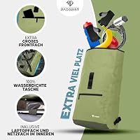 RADGEIST Fahrradtasche für Gepäckträger I Gepäckträgertasche & Rucksack I Fahrradtasche für Damen & Herren I Umhängetasche & Gepäcktasche für Fahrrad 20L Grün – Ansicht 6