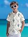 DFZ Boy’s Long Horn Hawaiian Shirt Retro Cactus Button Down Vacations Western Cowboy Party Outfits Unisex Kids