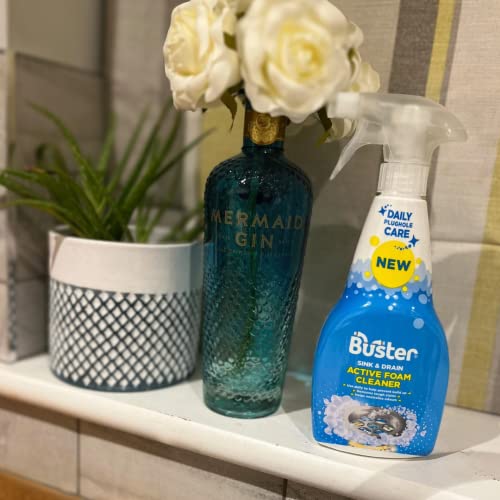 Buster Active Foam Limpiador de Fregaderos y Desagües en Espuma, 500 ml x 2 - Elimina Sarro, Manchas y Olores miniatura 7