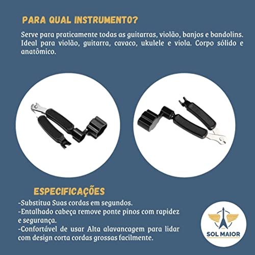 Encordoador 3 em 1 Enrola, Corta e Saca Pinos de Cordas EN-01 Smart