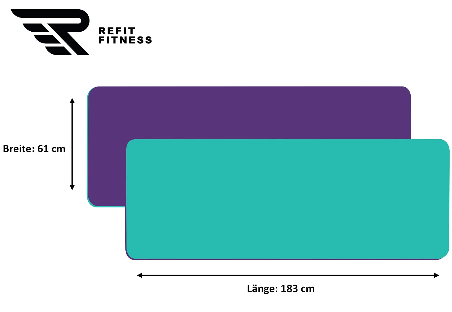 Tappetino da yoga 190 x 60 x 0,6 cm [GeckoGrip & Sensi-Plus TPE] tappetino da yoga antiscivolo privo di sostanze nocive + tracolla – Tappetino sportivo per ginnastica sport – ora